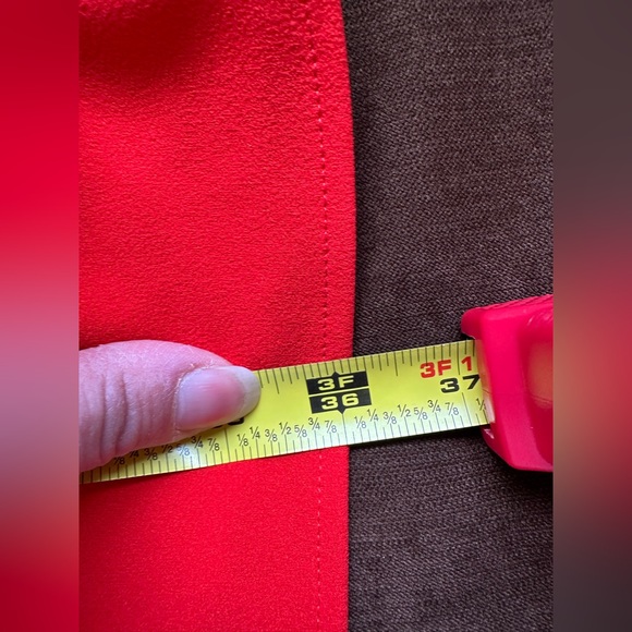 Tommy Hilfiger Bright Red Midi Sleeveless Dress SZ 8 Zipper In Back with Symbol - Picture 10 of 12